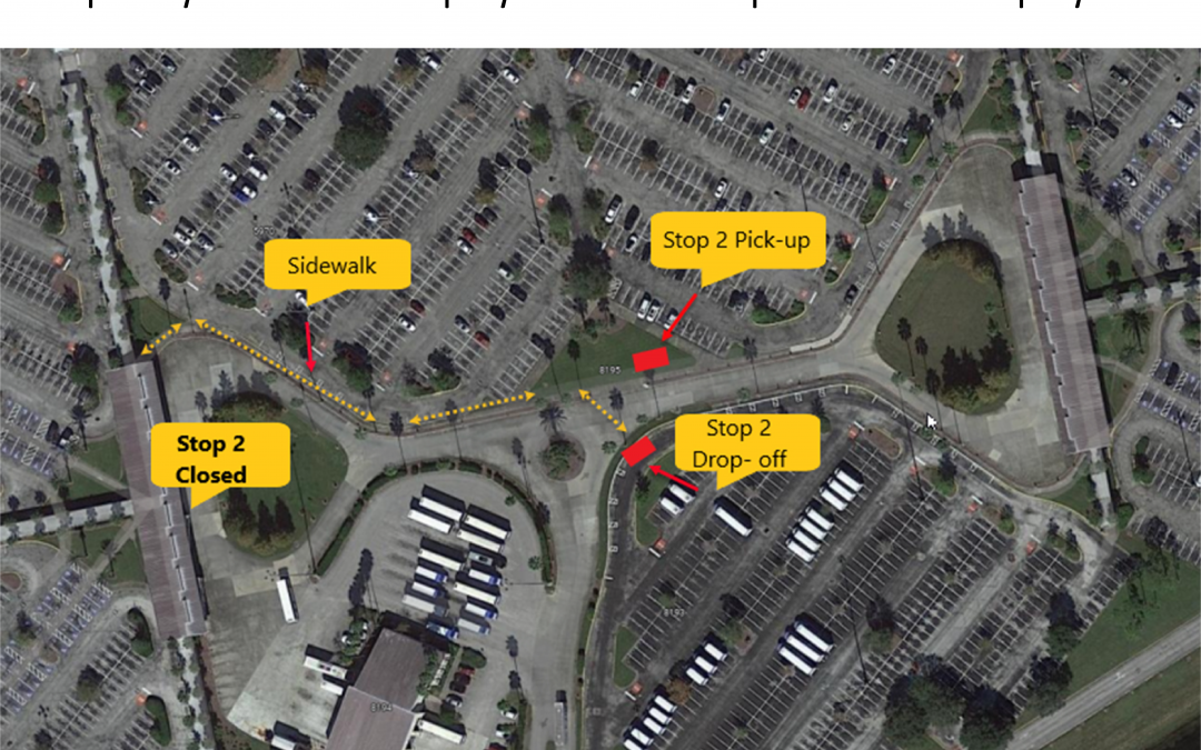 Temporary Closure of Employee Shuttle Stop 2 in North Employee Lot – April 10th